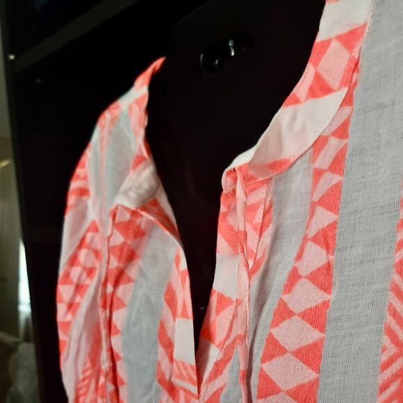 NWT | White Neon Swim Coverup Goa‎ Beachwear Kaftan Boho Tribal Pattern sz S - Picture 2 of 5